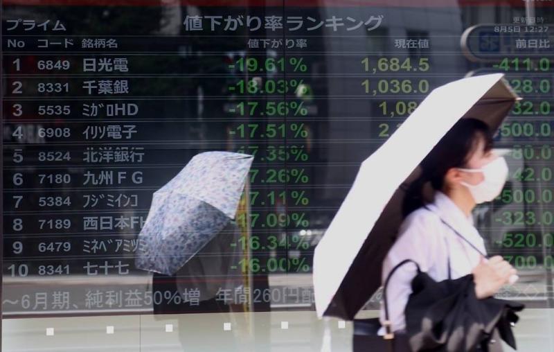 Japan's Nikkei plunges 12.4% on fears of US recession