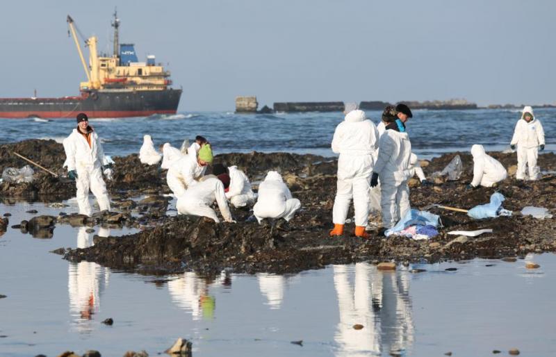 На берегу Азовского моря на Кубани зафиксированы выбросы мазута